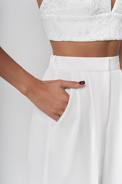 Fashion Elastic Waist Casual Pants