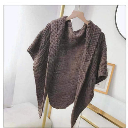 Fashion Women Leather Buckle Shawl Capes