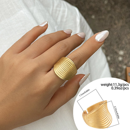 Women Alloy Irregular Flowers Rings