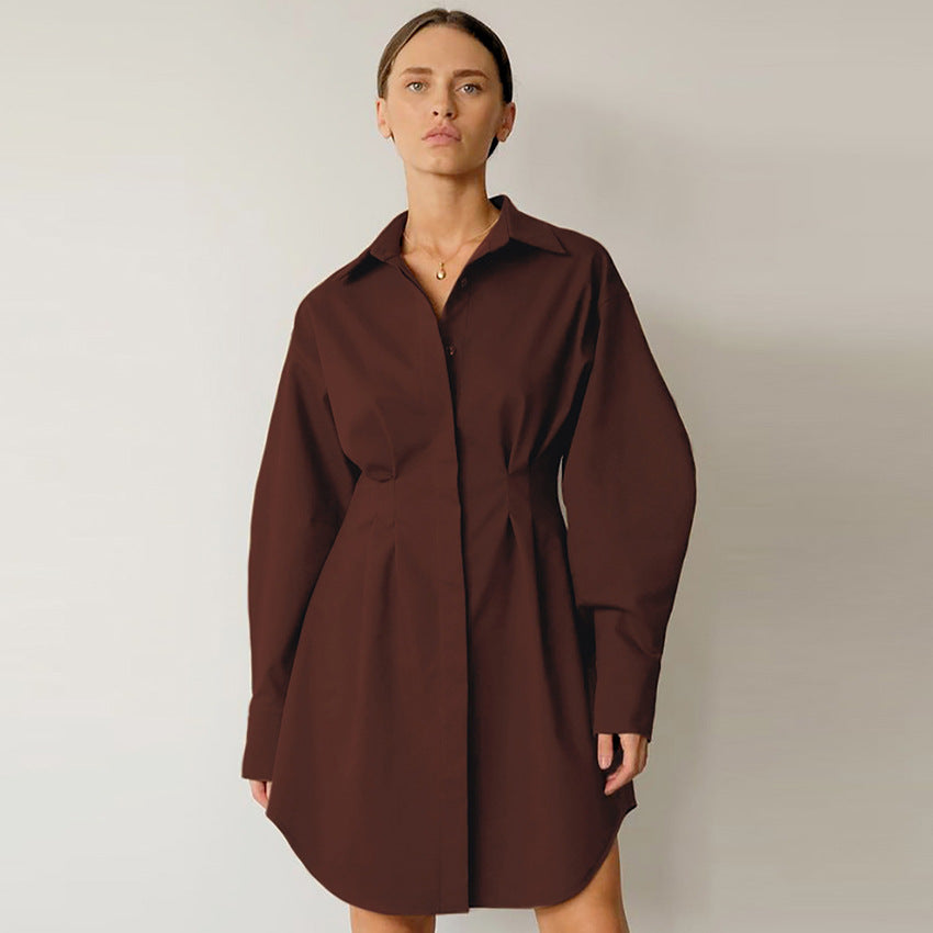 Vintage Women Long Sleeves Mini Dresses