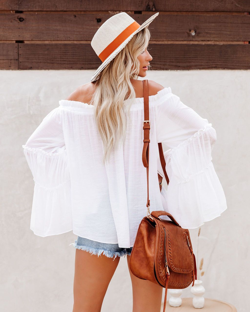 Sexy Off The Shoulder Trumpet Sleeves T Shirts