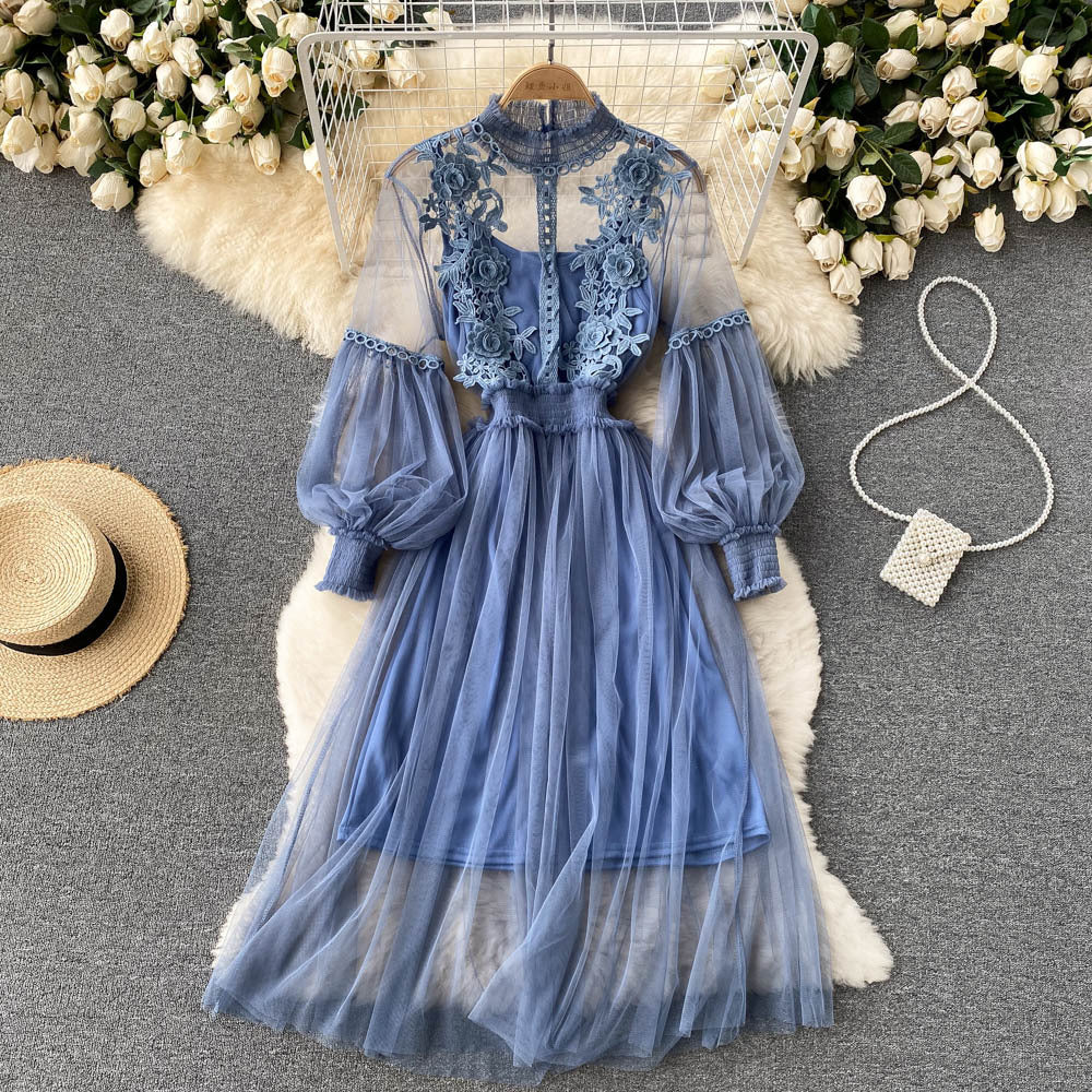 Fashion 3d Flowers Two Pieces Fairy Dresses