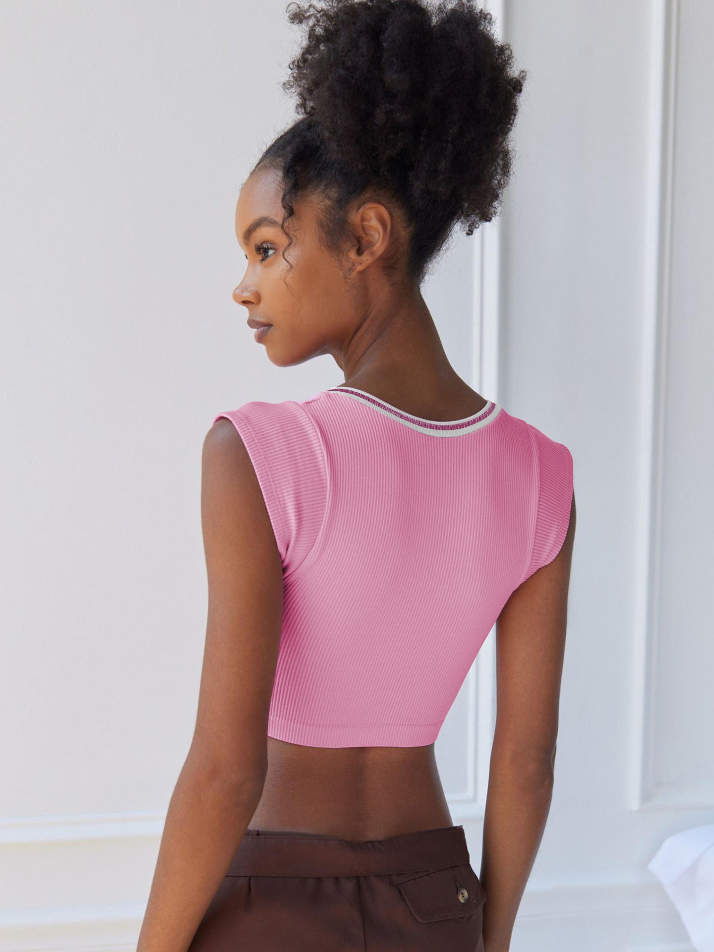 Sexy Designed Midriff Baring Knitted T Shirts