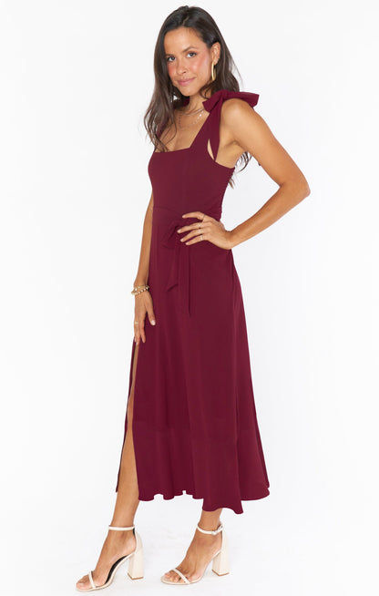 Fashion Summer Split Front Midi Dresses for Women