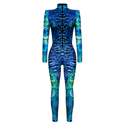Halloween Skeleton Long Sleeves Jumpsuits Cosplay Costumes