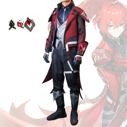 Genshin Impact Diluc Red Dead of Night Premium Edition Cosplay Costume