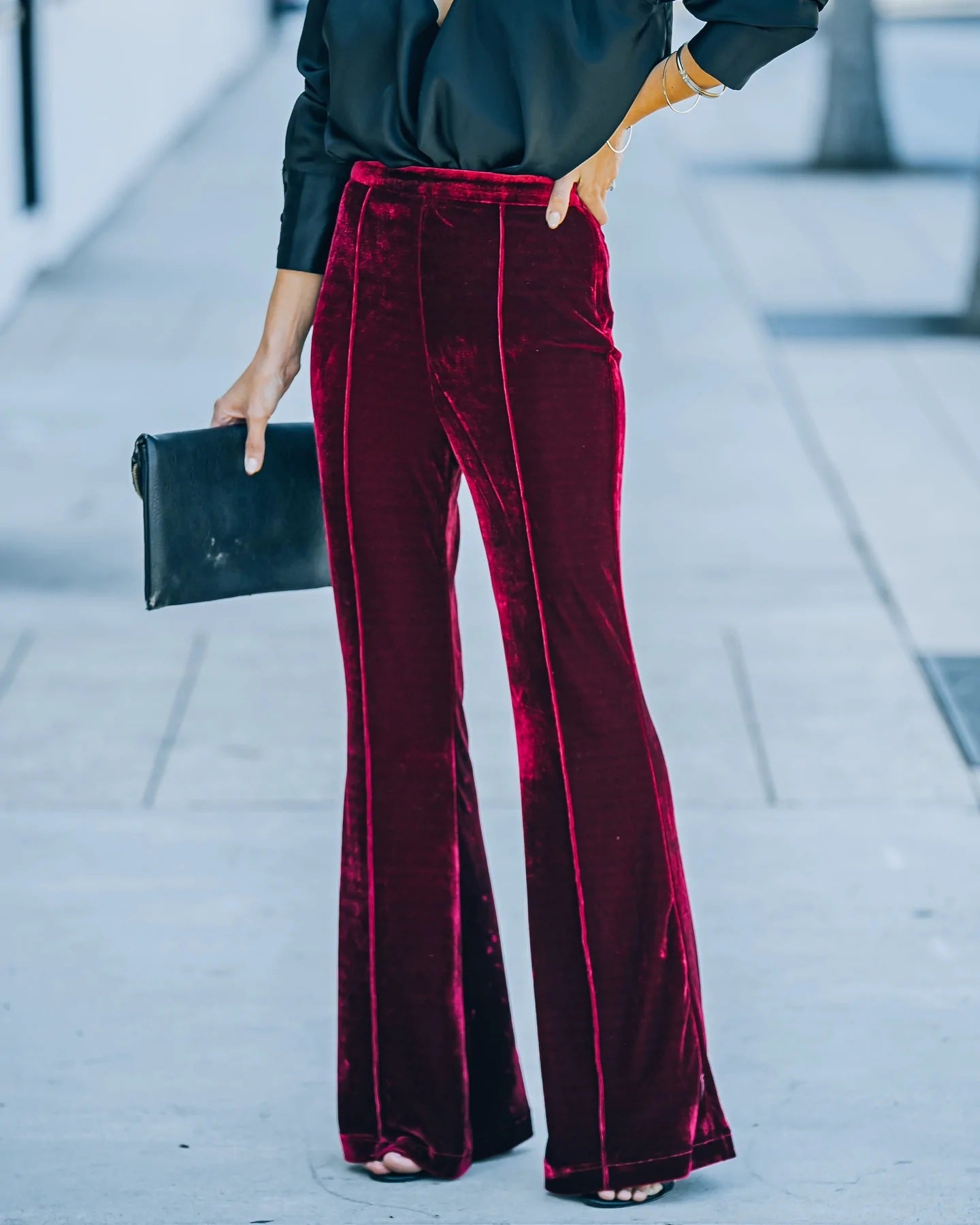 Casual High Waist Trumpet Pants for Women