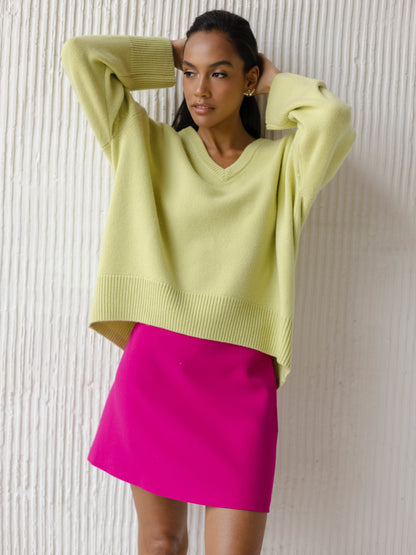 Casual V Neck Long Sleeves Sweaters for Women