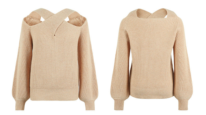 Fashion Crossed Fall Women Knitted Sweaters