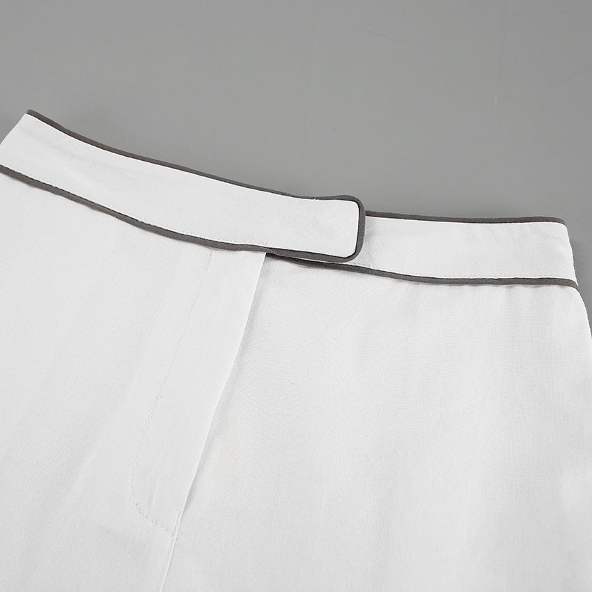 Fashion Cotton Linen Long Sleeves Shirts & Shorts