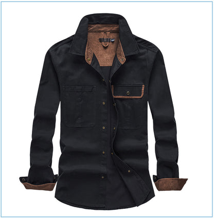 Casual Cotton Plus Sizes Long Sleeves Shirts for Men