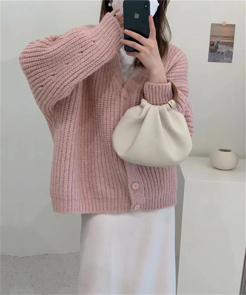 Casual Plus Sizes Knitted Cardigan Sweaters