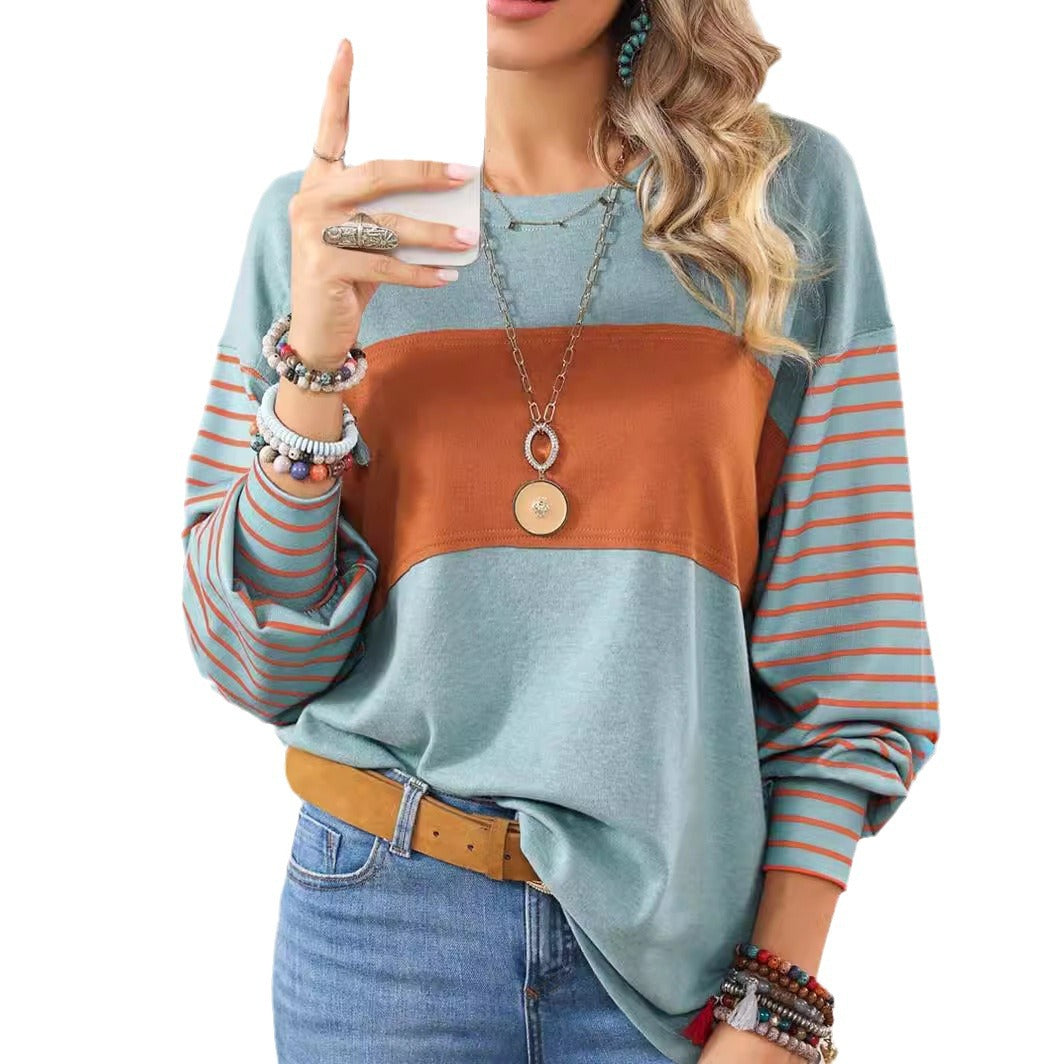 Casual Round Neck Long Sleeves T Shirts for Women