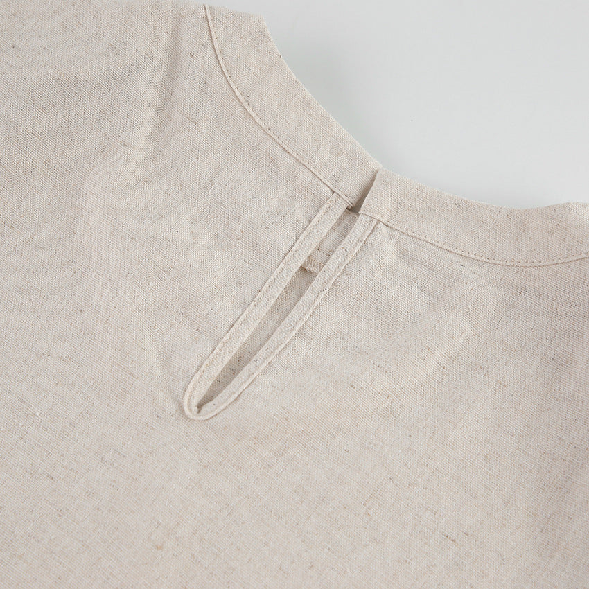 Casual Summer Cotton Linen Sleeveless Tops & Cropped Pants Suits