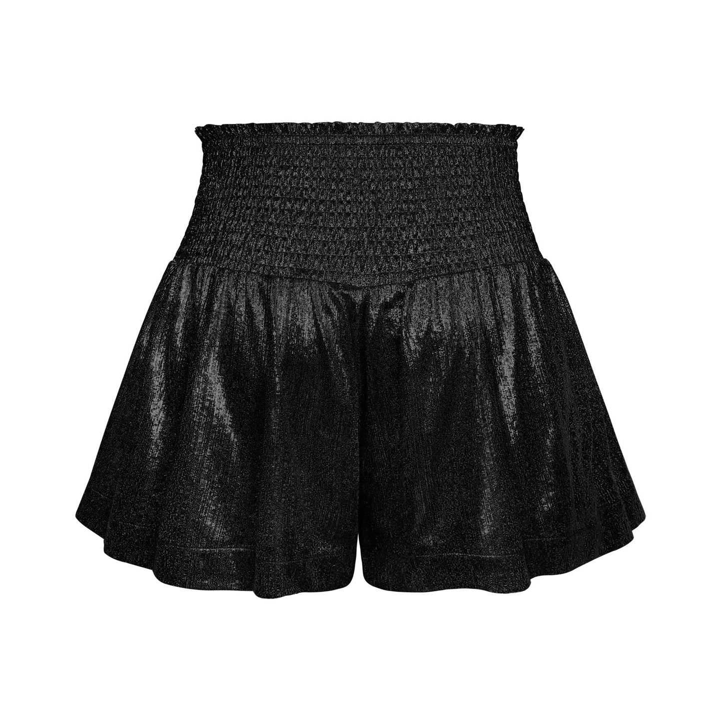 Casual Shinning Elastic Waist Summer Women Shorts