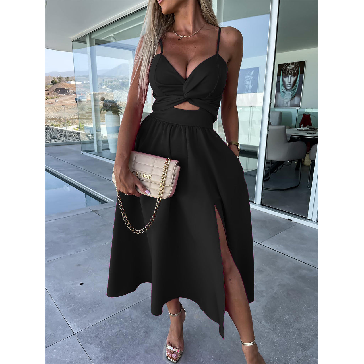 Elegant Midriff Baring Summer Dresses