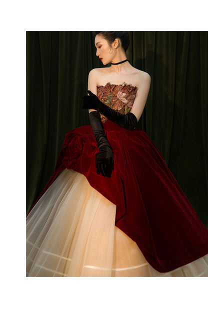 Gorgeous Ball Gown Wedding Party Dresses/Evening Dresses with Bustle