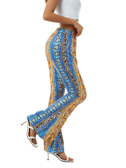 Sexy Elastic Waist Long Pants for Women