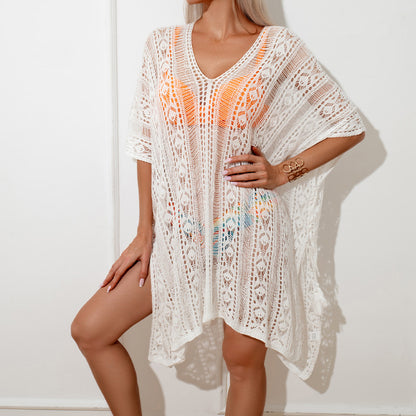 Casual Summer Half Sleeves Knitted Bikini Dresses