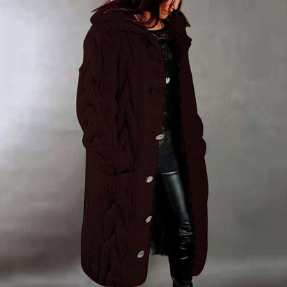 Women Winter Knitted Cardigan Overcoats