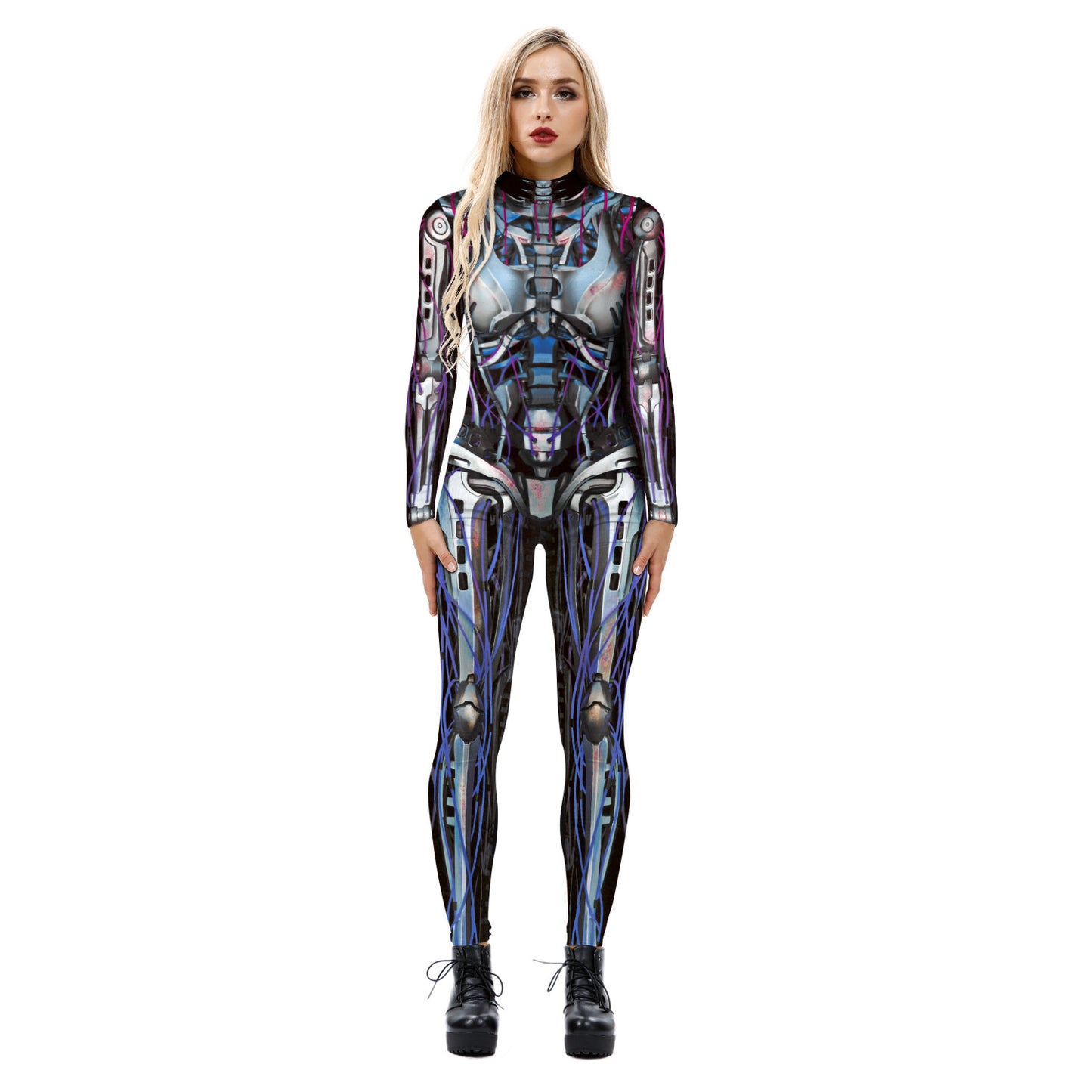 Halloween Skeleton Long Sleeves Jumpsuits Cosplay Costumes