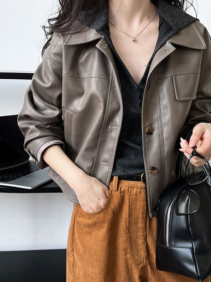 Classy PU Leather Motorcycle Jackets Coats
