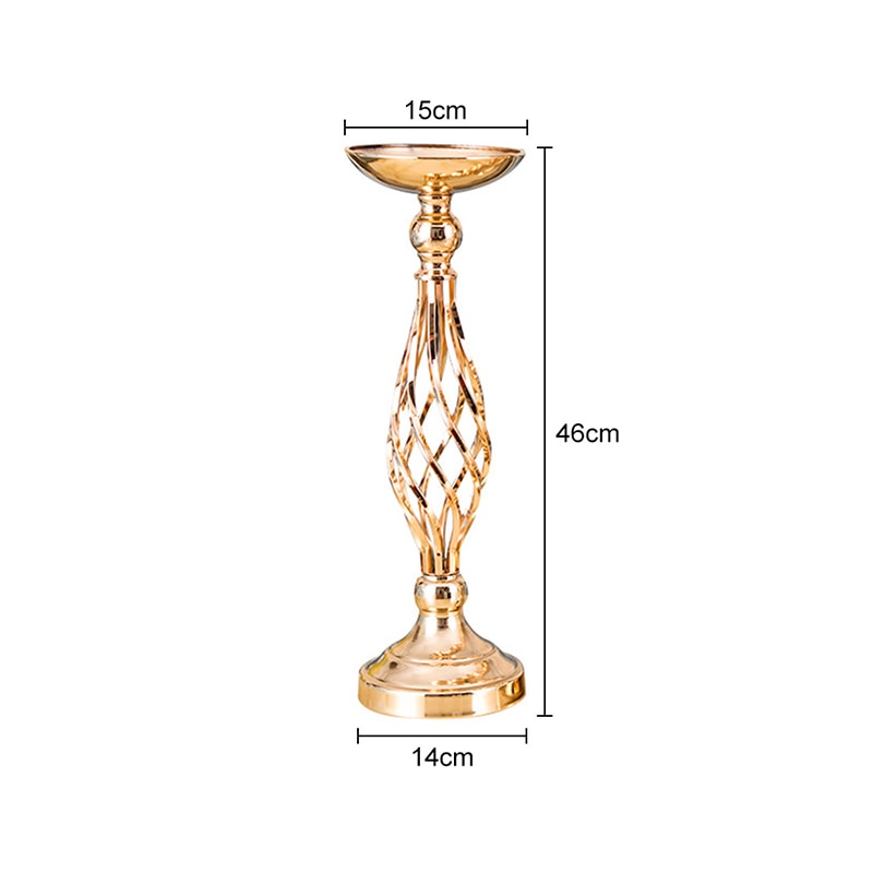 Flowers Metal Candle Holders Wedding Centerpiece Flowers Vases Flower Candlestick Table Metal Stand Valentine Party Decoration