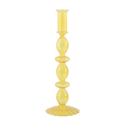 Glass Candle Holders Nordic Decor Taper Candle Holder Candlesticks for Home Wedding Room Decoration Party Vase Home Decor