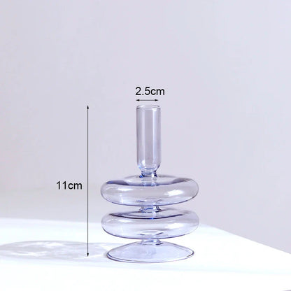Romantic Glass Candle holder candlelight dinner Nordic Candlestick Wedding centerpieces Bougeoir Birthday living room home decor