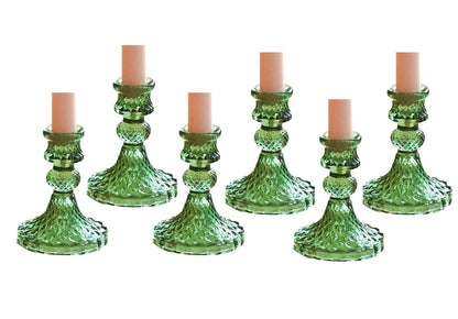 Taper Candle Holders Crystal Glass Candlestick Holder Decorative Candle Stand Centerpiece for Table Wedding Dinning Party