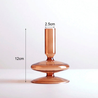Romantic Glass Candle holder candlelight dinner Nordic Candlestick Wedding centerpieces  Birthday living room home decor