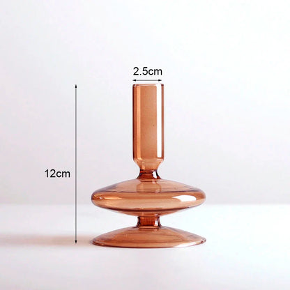 Romantic Glass Candle holder candlelight dinner Nordic Candlestick Wedding centerpieces Bougeoir Birthday living room home decor