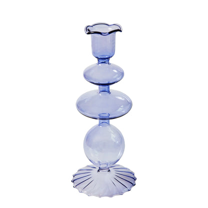 Floriddle Glass Candlesticks Lilac Candle Holders Wedding Table Centerpieces Nordic Home Decoration Christmas Gift