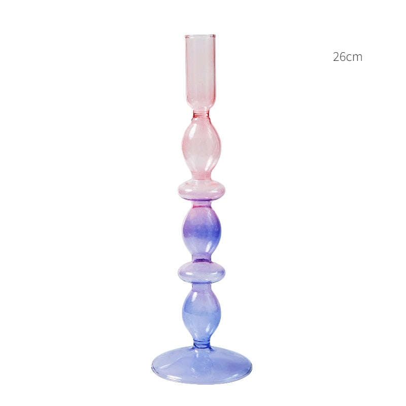 European Candle Holder Glass Candlestick Home Decoration Wedding Decoration Candle Stick Holder Nordic Home Decor