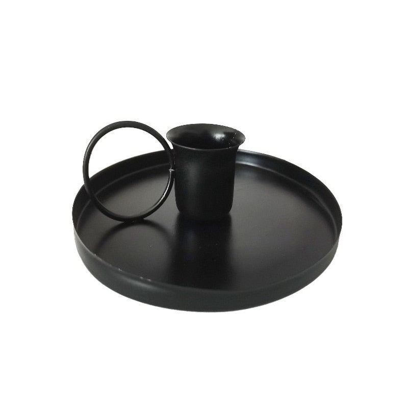 Creative Candle Holder Home Decor Metal Candlestick Retro Desktop Ornaments Indoor Wrought Iron Wedding Adornment Bougeoir