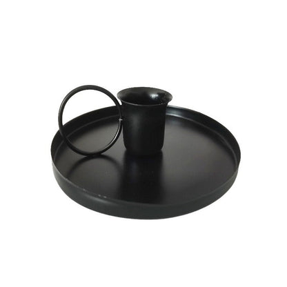 Creative Candle Holder Home Decor Metal Candlestick Retro Desktop Ornaments Indoor Wrought Iron Wedding Adornment Bougeoir