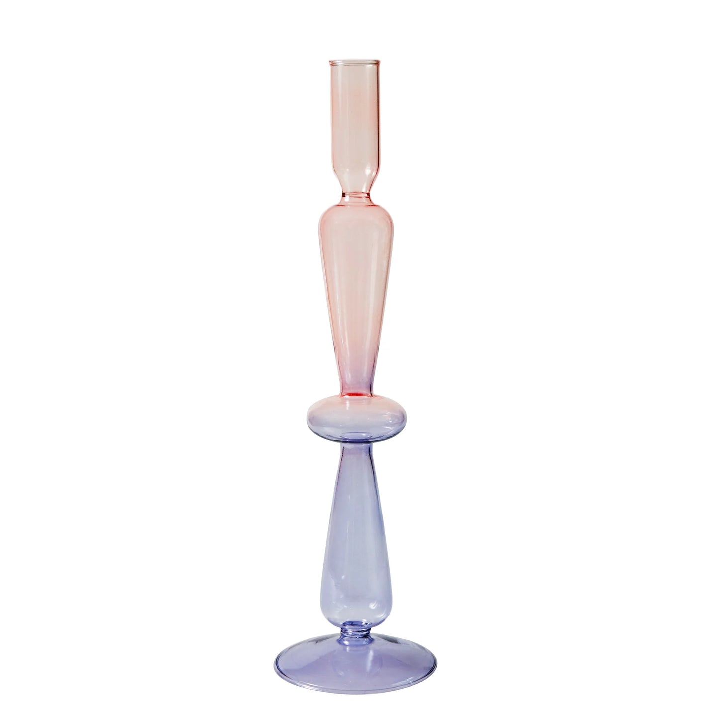 Lilac Candle Holders Glass Candlestick holder for Wedding Table Centerpieces Nordic Vase Home Decoration Gift