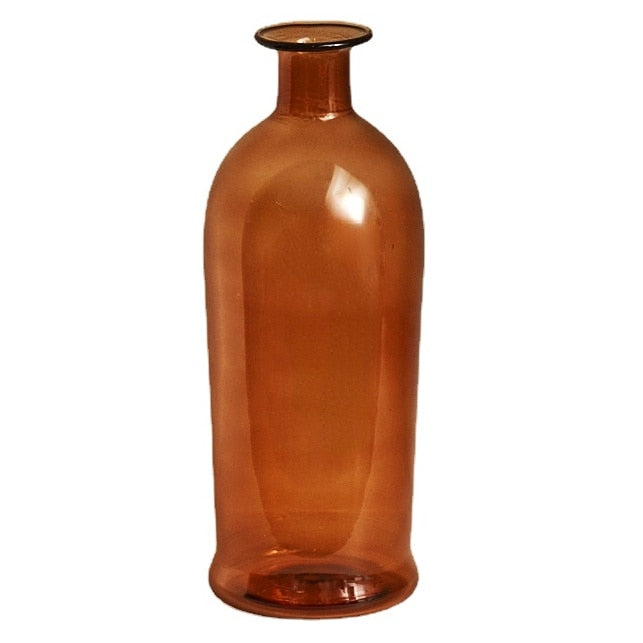 1pc Modern Decorative Bud Vase Flower Vases Nordic Vase Office Bedroom Bottle Vase Candlestick Holder Glass Vase for Home Decor
