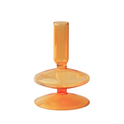 Taper Candle Holders Glass Candlesticks for Home Wedding Table Decoration Glass Vase Table Bookshelf Candles Stand