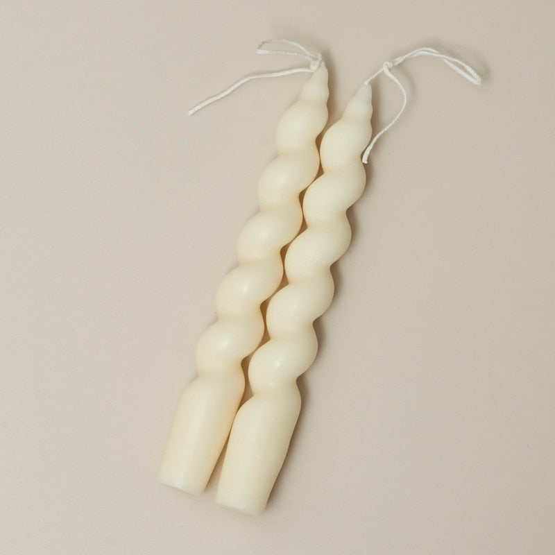 2pc Spiral Candles Scented Candle Decorative Candles Taper Candles Home Decor Wedding Decoration Centerpieces Candlestick Gift