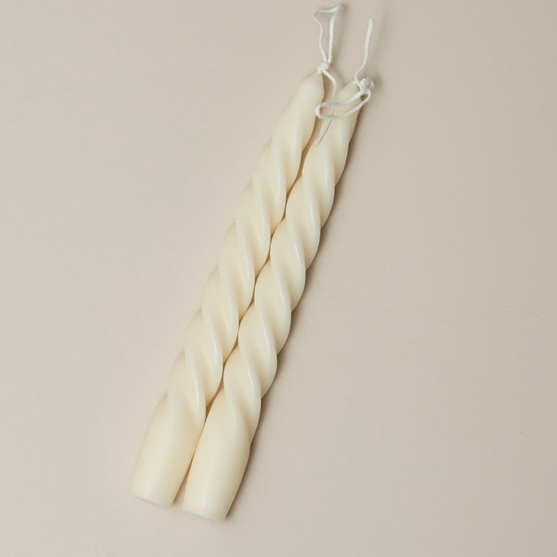 2pc Spiral Candles Scented Candle Decorative Candles Taper Candles Home Decor Wedding Decoration Centerpieces Candlestick Gift