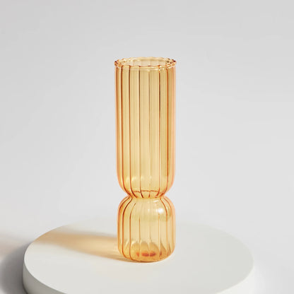 Nordic Orange Glass Taper Candle Holder Creative Home Decor Wedding Party Dinner Candlelight Decoration Living Room Candlestick