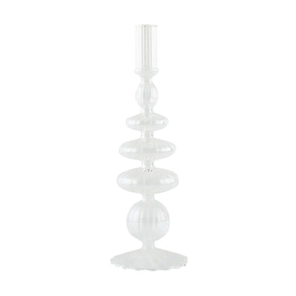 Glass Candle Holders Nordic Decor Taper Candle Holder Candlesticks for Home Wedding Room Decoration Party Vase Home Decor
