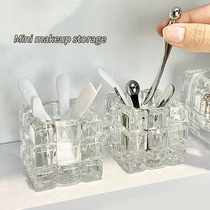 Transparent Glass Candle Holder Nordic Candlesticks Vertical Aromatherapy Candlestick Holder Wedding Home Desktop Decoration