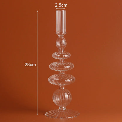 Romantic Glass Candle holder candlelight dinner Nordic Candlestick Wedding centerpieces  Birthday living room home decor