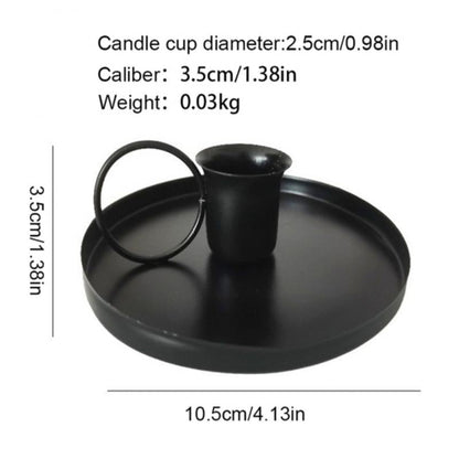 Creative Retro Candle Holder Metal Candlestick Taper Candle Holder With Handle For Tabletop Wedding Party Christmas Decoration