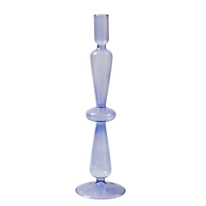 Lilac Candle Holders Glass Candlestick holder for Wedding Table Centerpieces Nordic Vase Home Decoration Gift