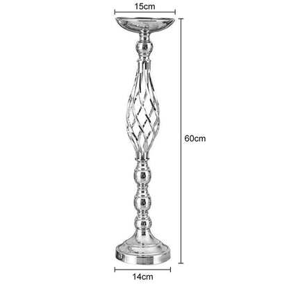 Flowers Metal Candle Holders Wedding Centerpiece Flowers Vases Flower Candlestick Table Metal Stand Valentine Party Decoration