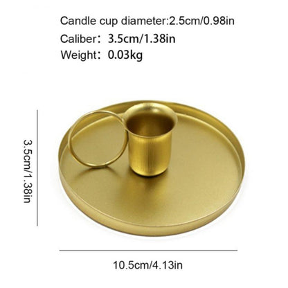 Creative Retro Candle Holder Metal Candlestick Taper Candle Holder With Handle For Tabletop Wedding Party Christmas Decoration
