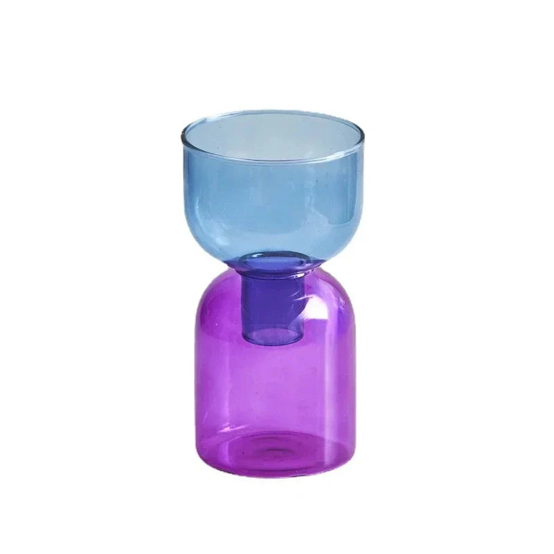 Glass Candle Holder Candles Stand Home Decor Terrarium Hydroponic Plant Flower Vase Decorative Bottle Bowl Container